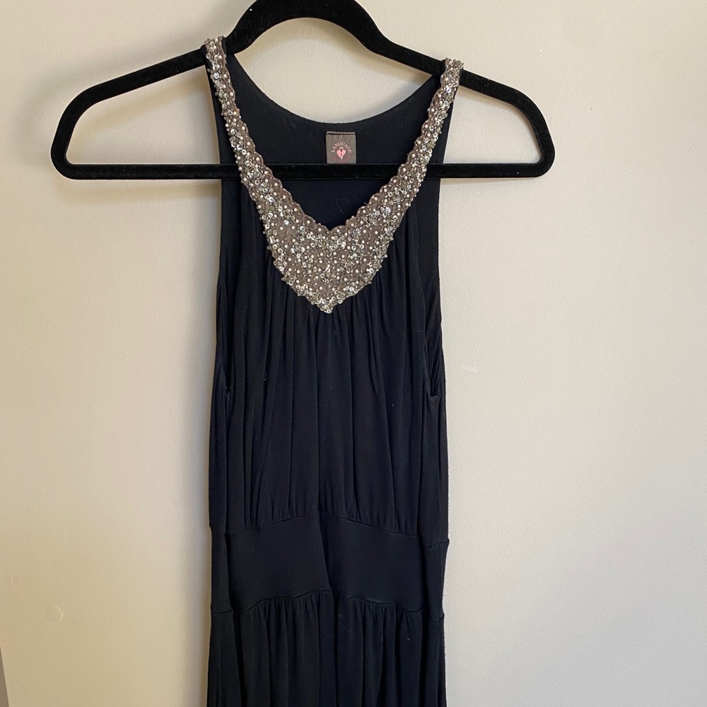 Black casual fun mini-dress
